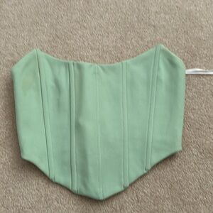 Princess Polly light green corset with tie in the back